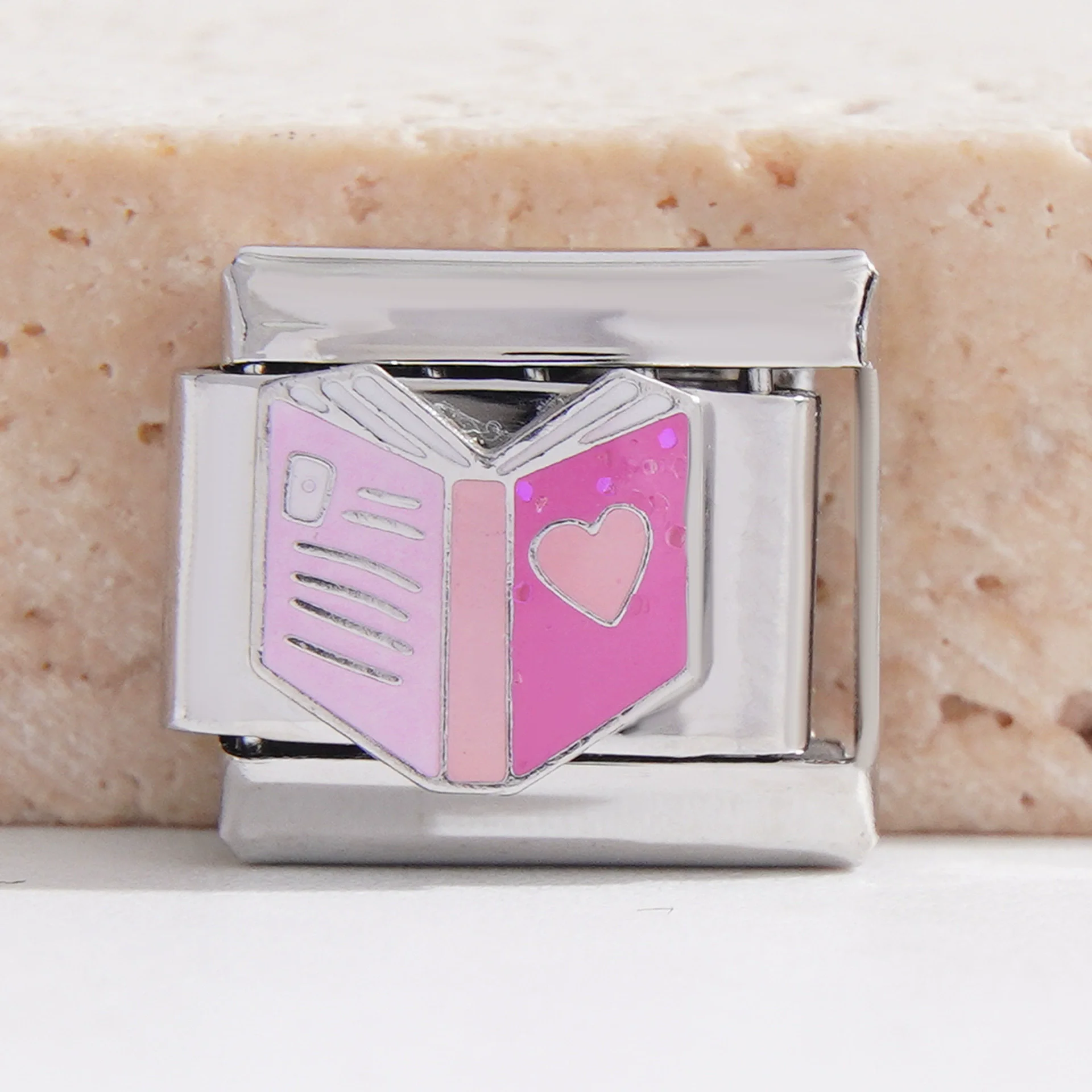 2025 ماجيك ستون كتاب سحر الروابط الإيطالية 9 مللي متر سوار الفولاذ المقاوم للصدأ للفتيات هدية عيد ميلاد DIY بها بنفسك المجوهرات بالجملة