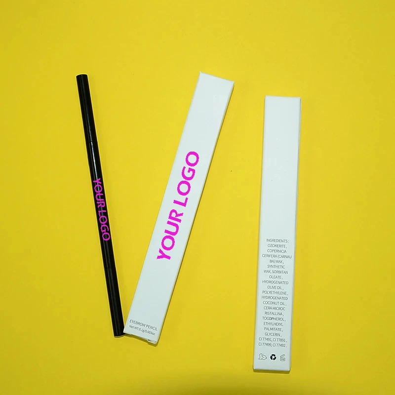 Stylo rotatif à double tête pour les yeux, maquillage naturel, super fin, imperméable, durable, noir, marron, propre étiquette privée