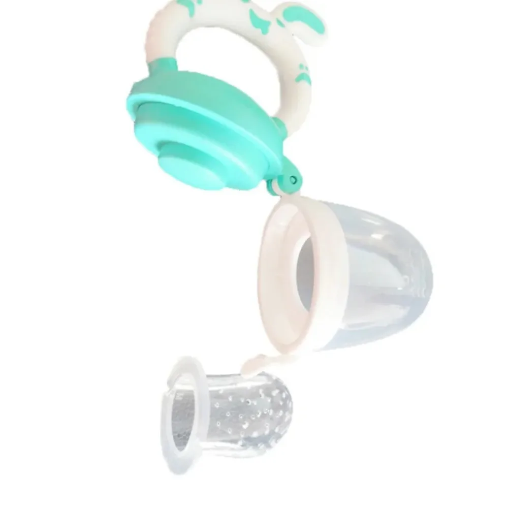Silicone Baby Fruit Vegetable Pacifier Molar Stick Teether Bite Soother Food Supplement Feeder Portable Storage Newborn Infant