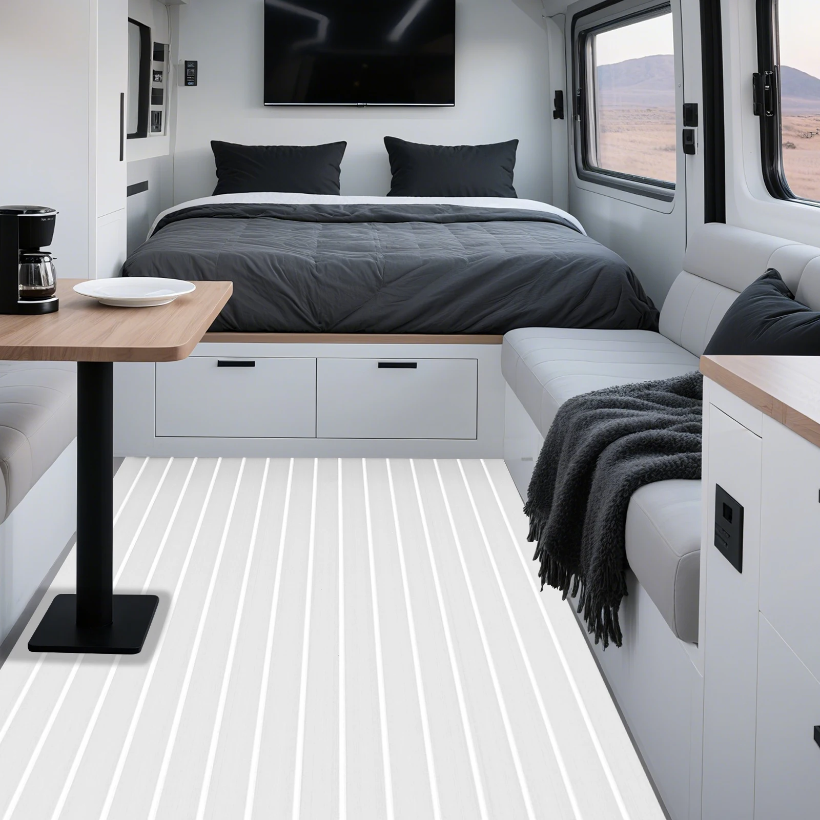 

Easy-Install EVA Foam Faux Teak Boat Decking 2400MM Marine Flooring UV-Protective Waterproof Non-Slip for Yacht Boat Camper