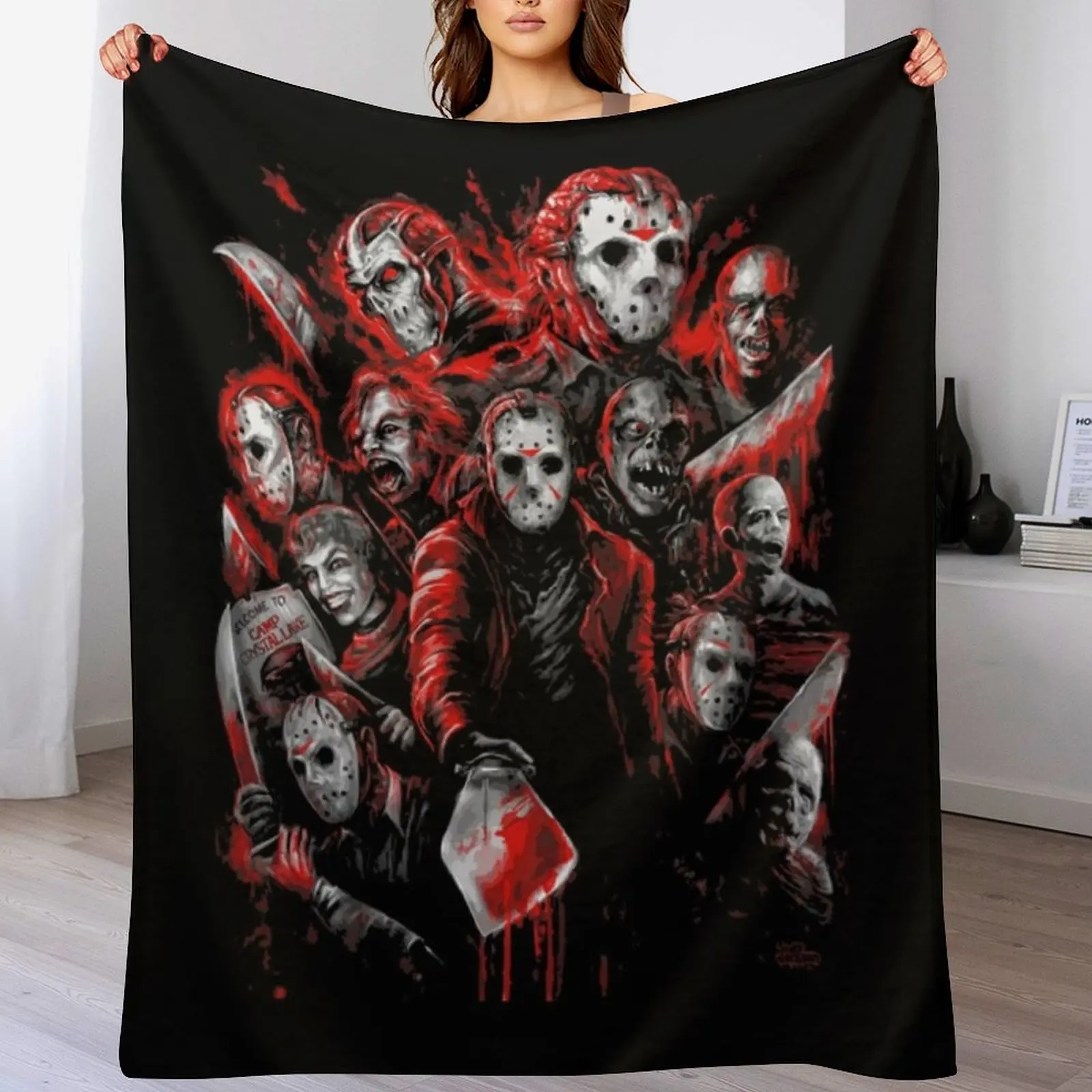 Jason Voorhees - Horror Throw Blanket Fashion Sofas warm winter Custom Blankets For Bed Blankets