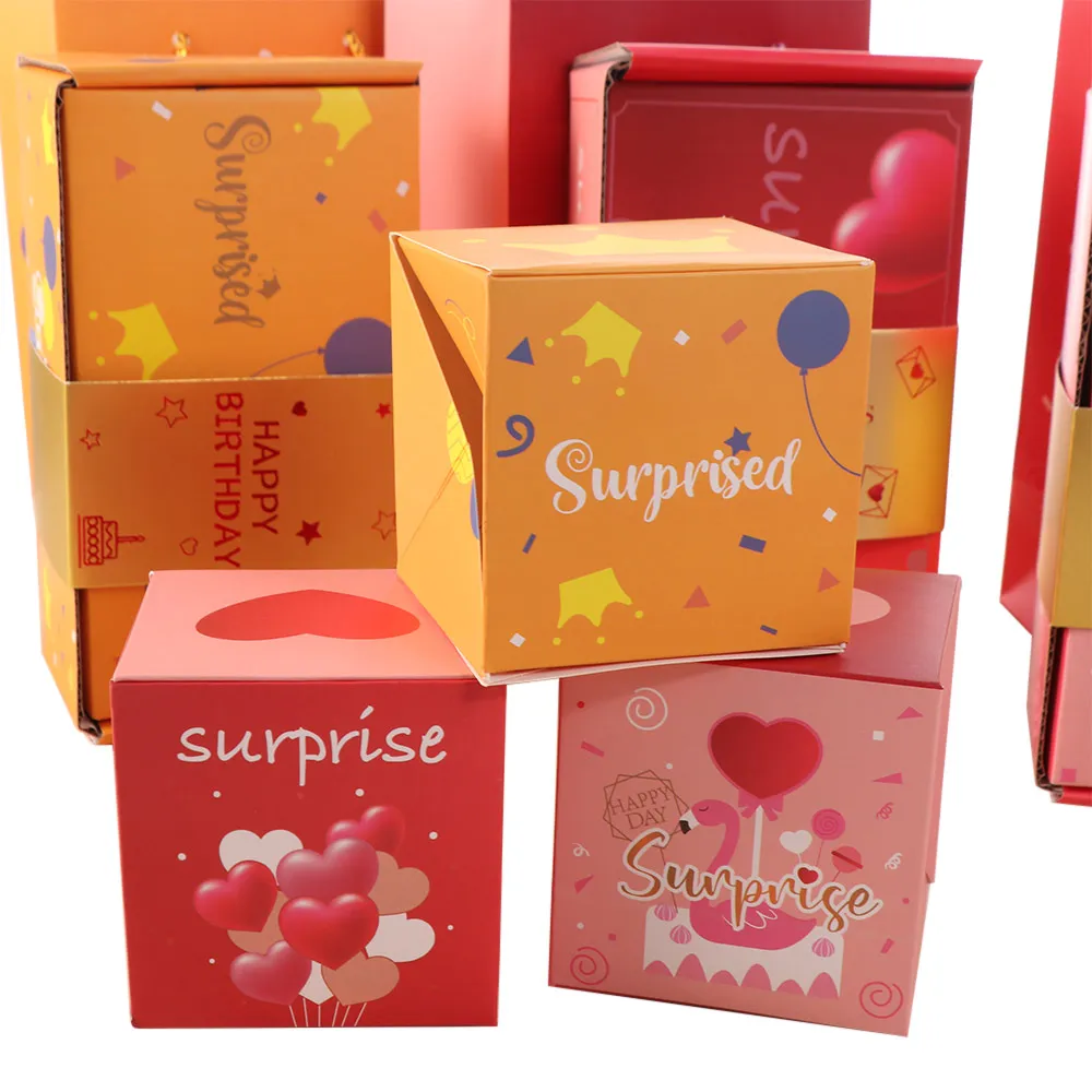 Neue Geschenkbox aus Papier, Geldexplosion-Geschenkbox, Luxuriöse Pop-Up-Überraschungsbox, Lustige Geldkiste, Valentinstag – Detail 5
