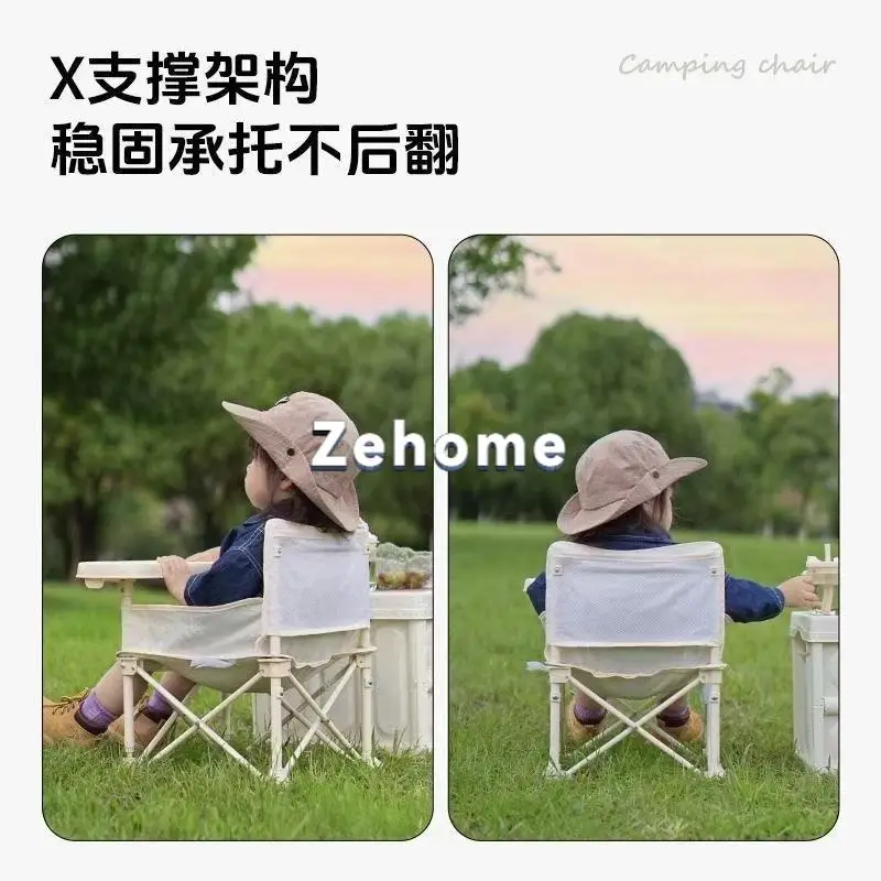 Foldable Portable Outdoor Chair, Lightweight Photo Prop for Seaside Camping & Beach