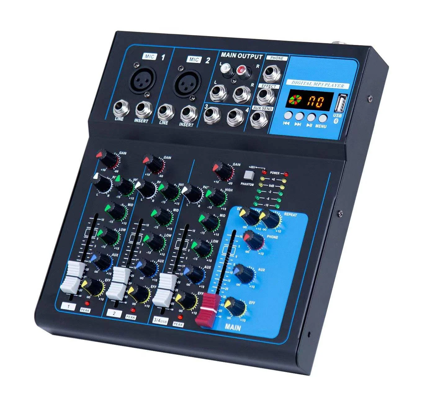Audio And Music Mixer - Voxfull F4: digitale audiomixer met 4