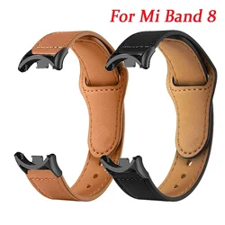 Pulseira para mi band 9 smartband pulseira de relógio de couro para xiaomi band 8 pulseira correa para xiaomi mi band 9 pulseira miband 8 cinto