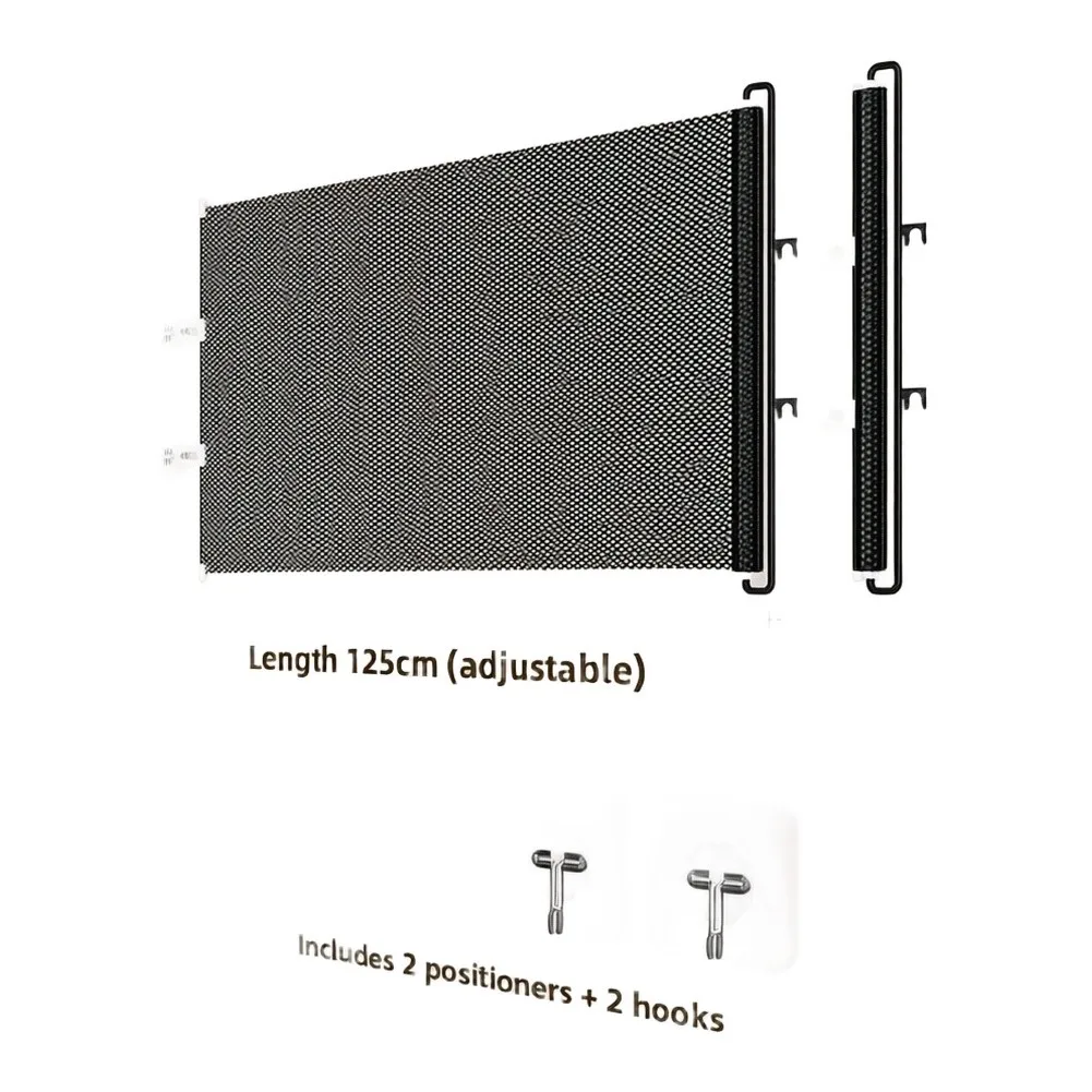 Retractable Pet Gate With Dual Hooks Escape/ Proof/ Barrier For Cats And Dogs Easy Install Home Safety Fence For Doorways Stairs