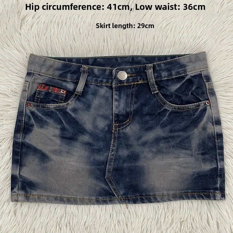 Niedrige Taille American Sle Vintage Denim Rock Punk Y2K Millennium Harajuku Spicy Girl Deserted Street Ort Rock für Mädchen