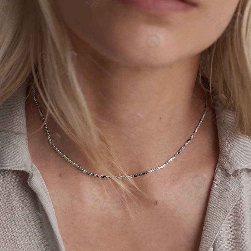 Kalung Rantai Ular Minimalis Custom Berlapis Emas 18k, Perhiasan Baru, Promo Panas