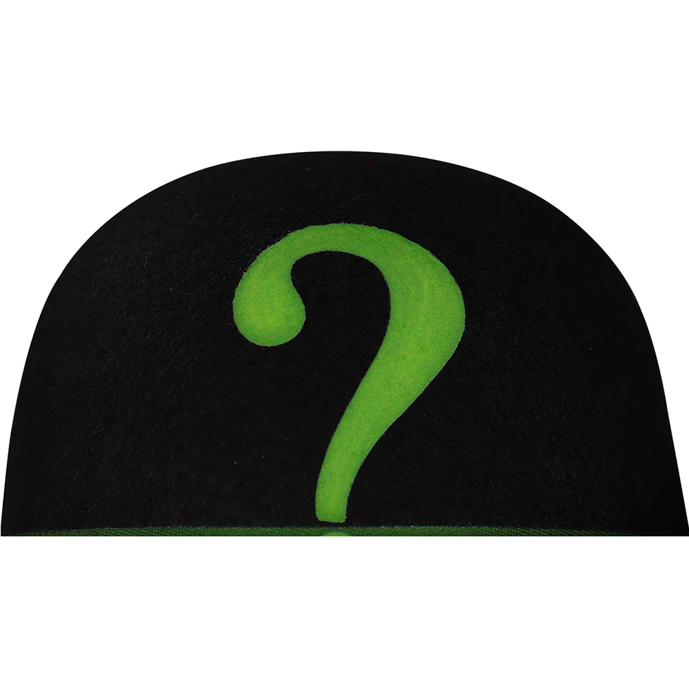 فستان بتصميم حالم قبعة ريدلر قبعة سوداء للرجال فيلم سوبر الشرير تأثيري حلي اكسسوارات رجل فستان بتصميم حالم حتى هدايا الدعامة الطرف