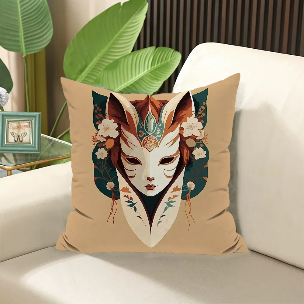 Japanese Style Anime Pillow Cover Sofa Cushions Pillowcase Sleeping Pillows Fall Decor Decorative Cushion 45x45 Covers Body Bed