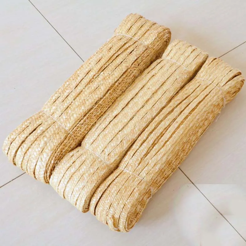 45 Meters Natural Real Wheat Straw Braids Rope Handmade Weaving DIY Grass Crafts Material For Hat Furniture Basket Chair Table