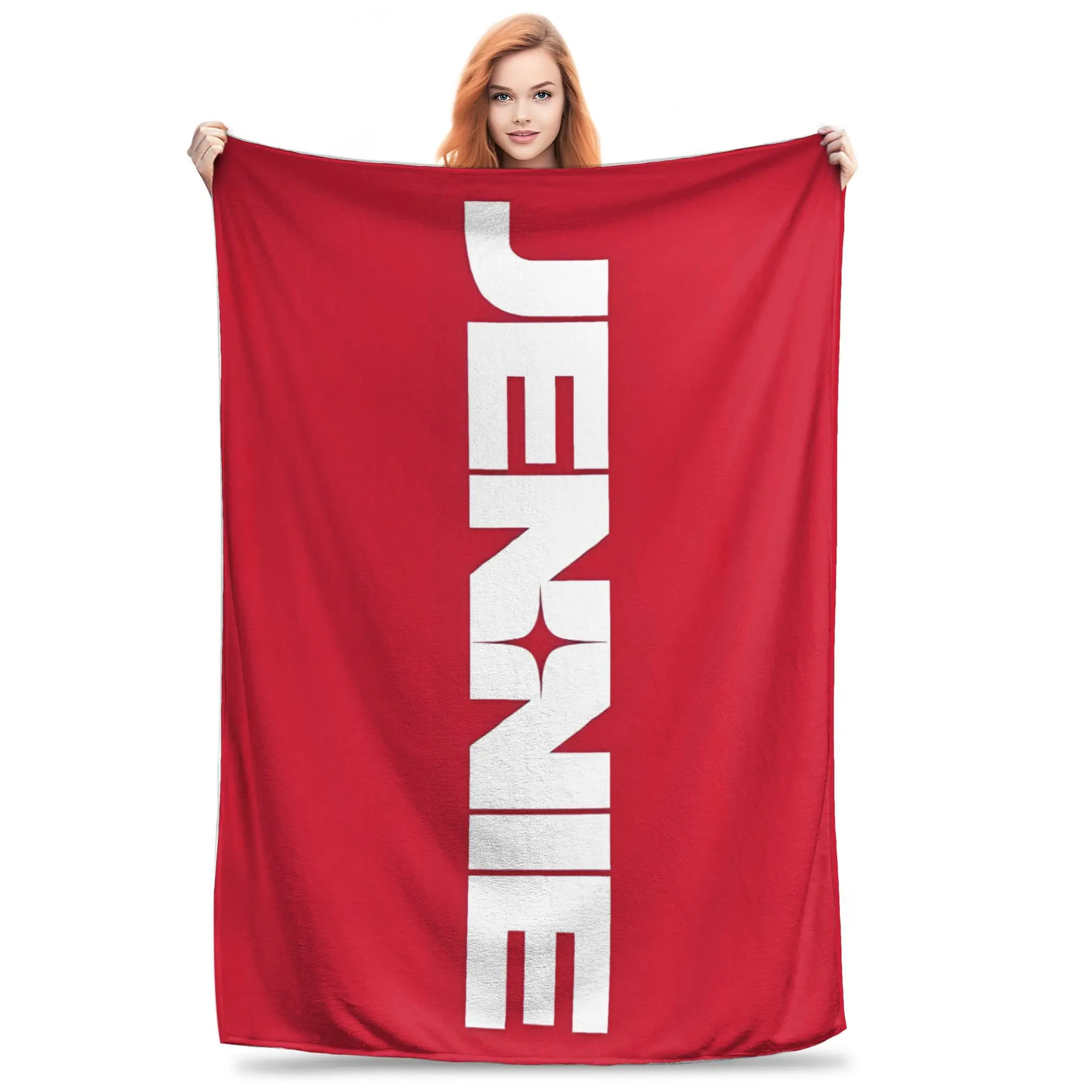 

Jennie Fan Merchandise Red Blanket Throw Large Plush Soft Keepsake Gift for Girls Comfort Blanket 150x200cm