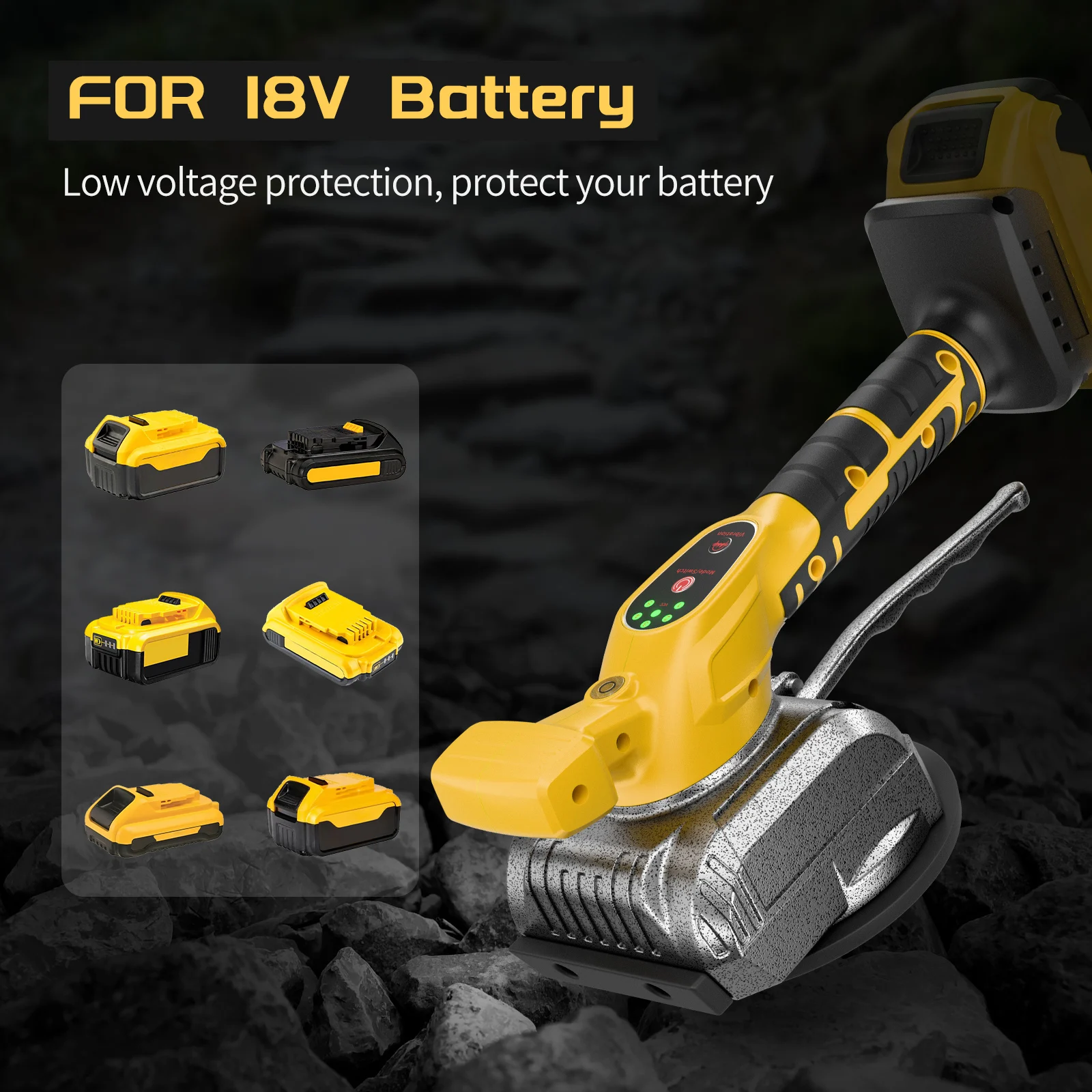 Cordless Tile Vibrating Tool Machine 5-SPEED Wall Floor Room Bathroom Laying Vibrating Tool For Dewalt DCB200 20V Battery
