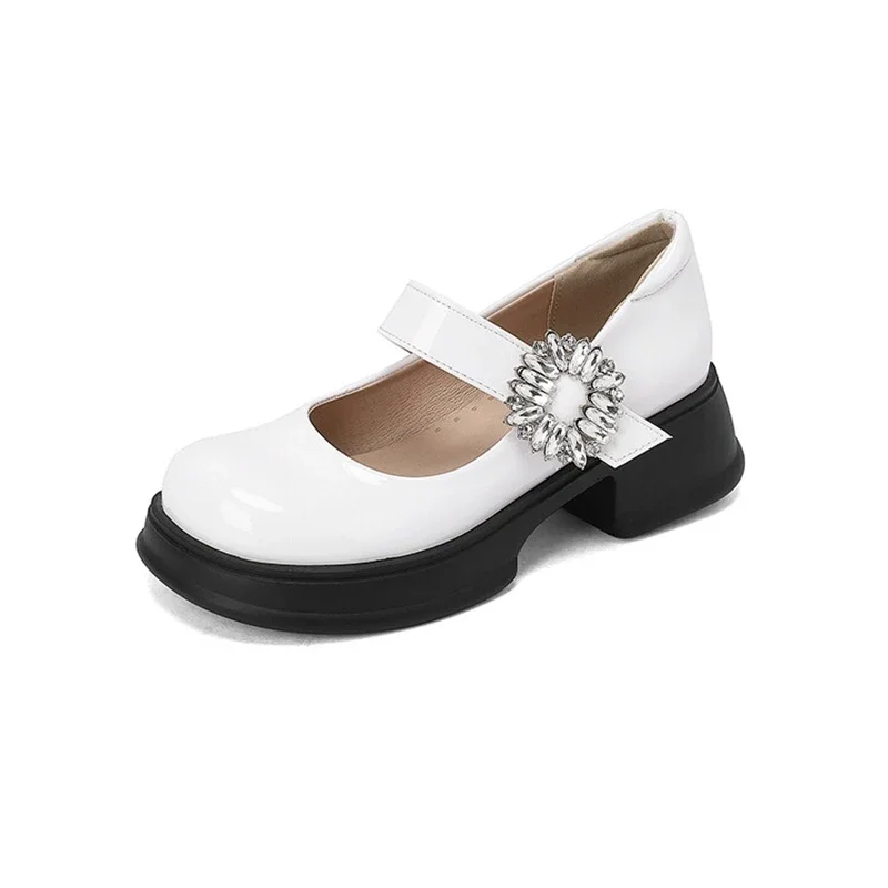 

Zapatos De Mujer, женская обувь с круглым носком, винтажная обувь Мэри Джейн для девочек на высоком каблуке, обувь на платформе в стиле Лолиты, студенческая обувь 820