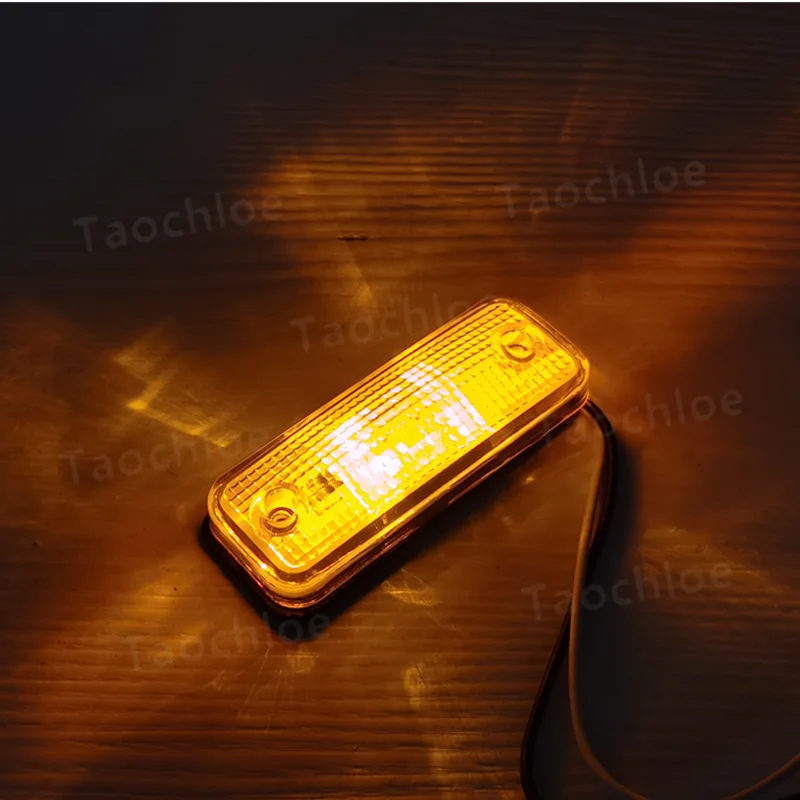 4pieces 10-30V Red White Amber Clearance Side Marker Indicator Light  For Trailer Truck Caravan Signal lights turn lights E8