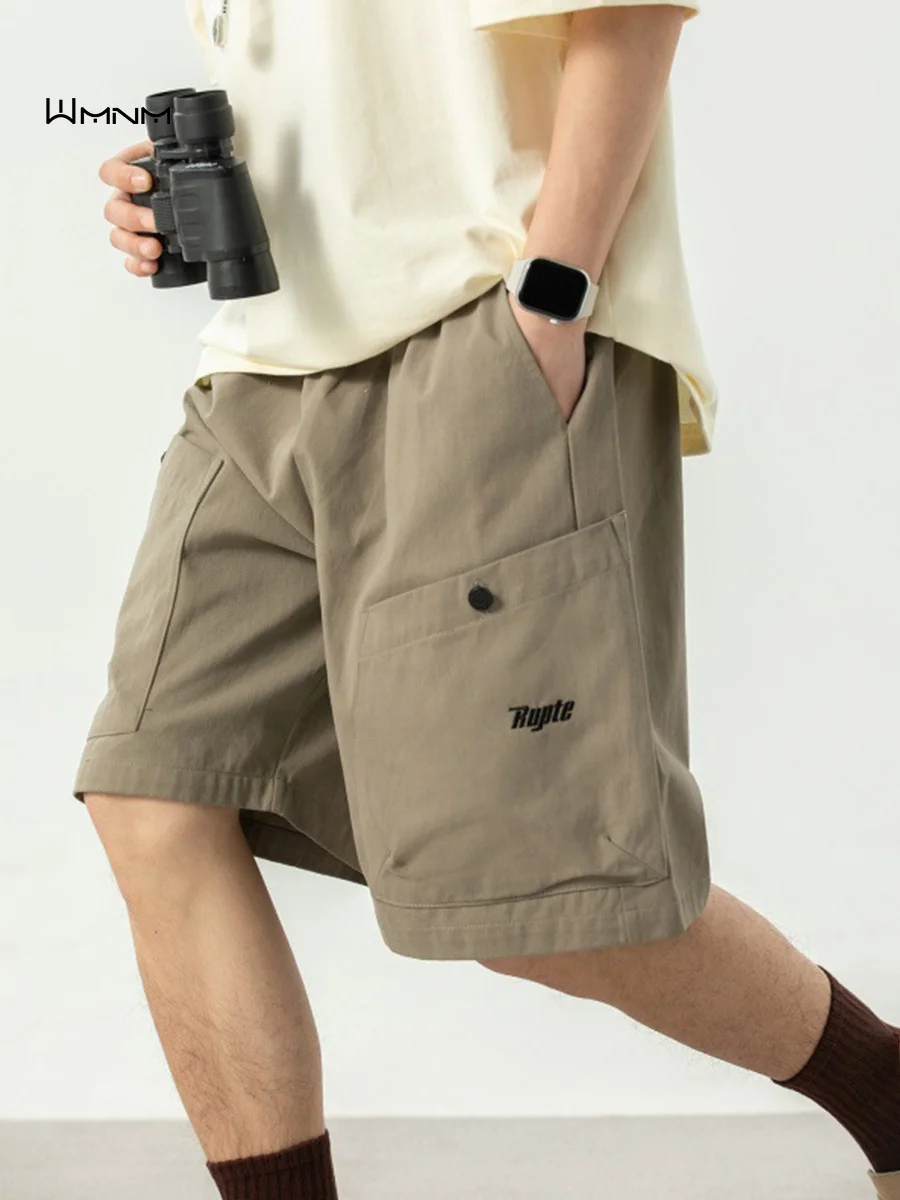 

Мужские летние повседневные брюки для активного отдыха, свободного кроя, из хлопка, с вышивкой, удобные, дышащие, модные