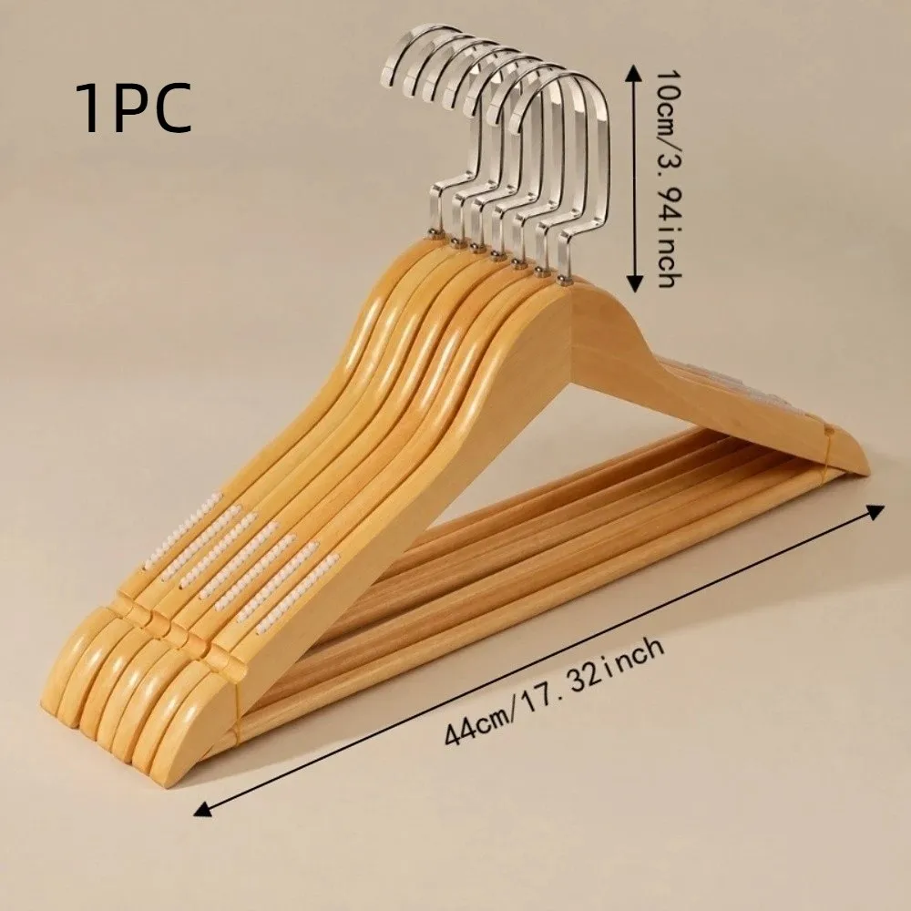 New Durable Wood Hangers Swivel Hook Notches Design Wooden Clothes Hangers Space Saving Smooth Non-Slip Coat Hangers For Shirts