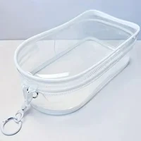 Colorful Transparent Protector Case Organizer Box for 17cm Plush Dolls Outdoor Display Bag With Keychain Doll Accessories 6