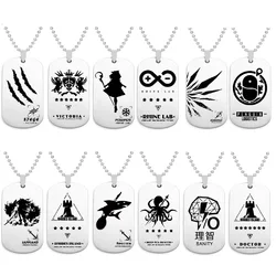 Anime Arknights Necklace Stainless Steel Necklaces Woman Trend Bead Chain Silver Color Fashion Couples Party Gifts