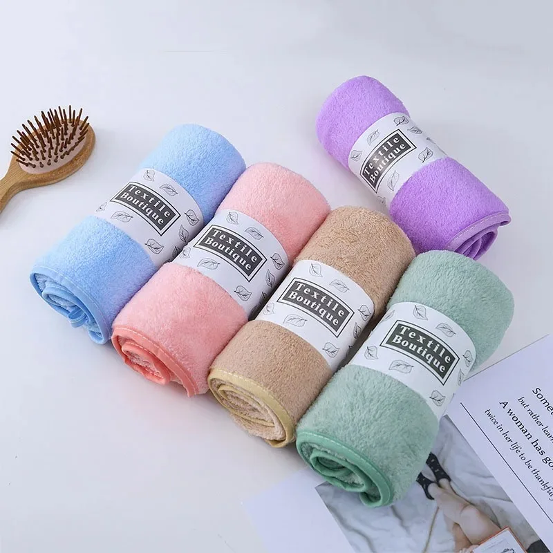 منشفة الوجه رقيق ستوكات ماصة عالية الكثافة المرجان الصوف منشفة سريعة الجافة نظيفة الوجه لينة منشفة ماصة ربط