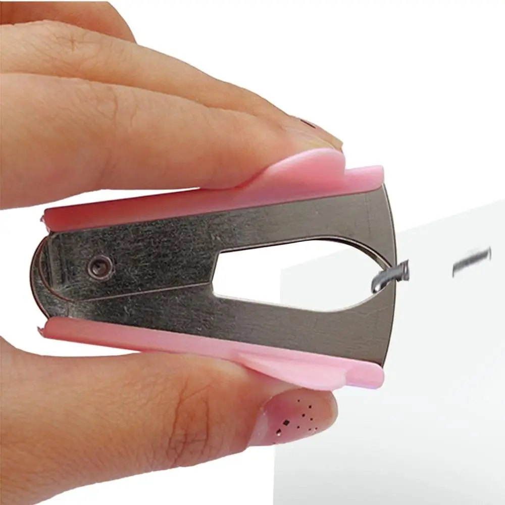Multifunction Plastic Stapler Remover Macaron Color Non-Slip Handle Staple Puller Tool Binding Tool Office Supplies