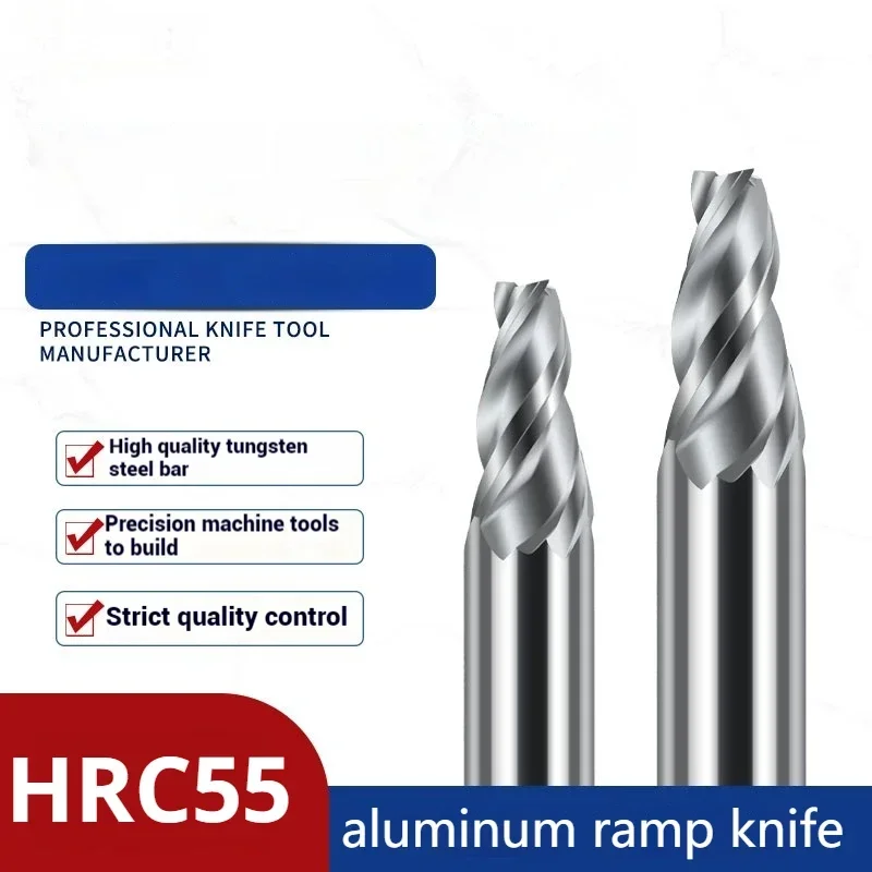 Tapered End Mill Carbide 0.5° 1 1.5 2 3 5 Degrees Tungsten Steel Milling Cutter Oblique Angle Taper Router Bits Metal CNC Tools