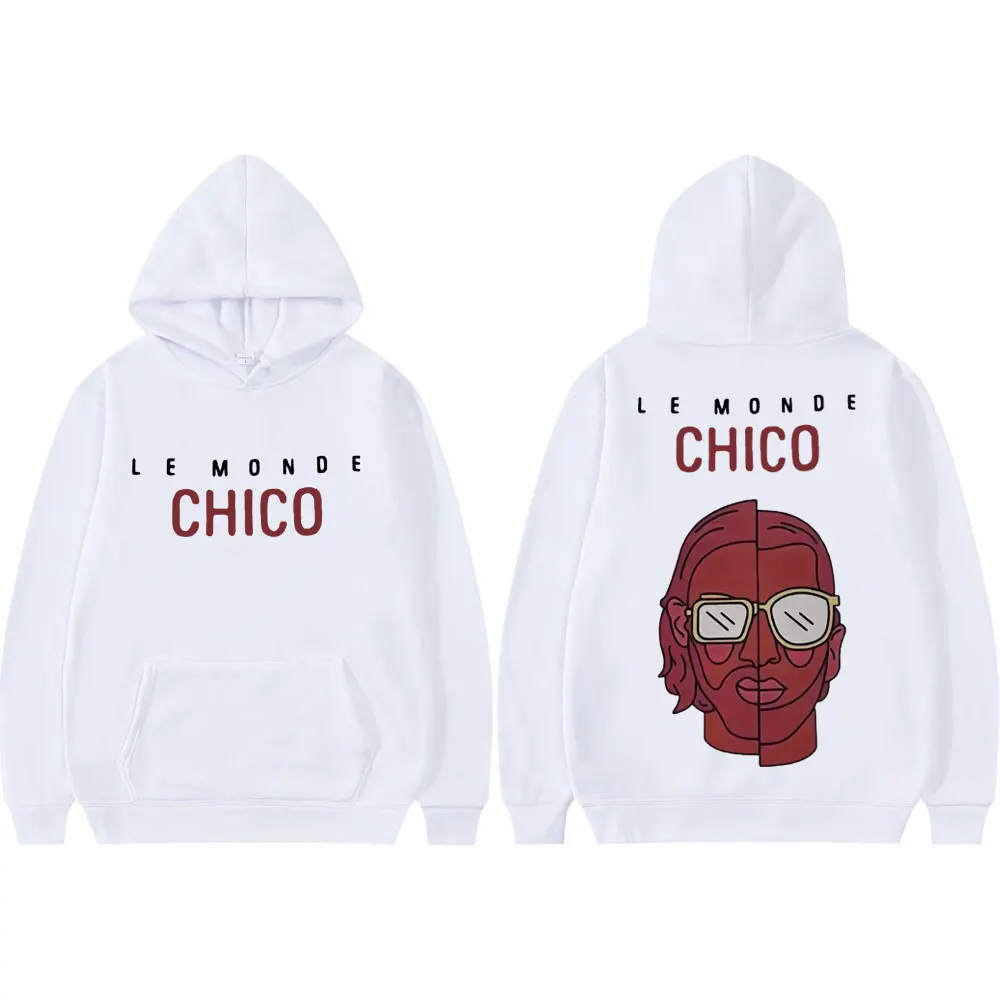 

French Rapper PNL Le Monde Chico Album Graphic Hoodies Harajuku Hip Hop Hooded Sweatshirts Men Women Fashion Vintage Pullovers