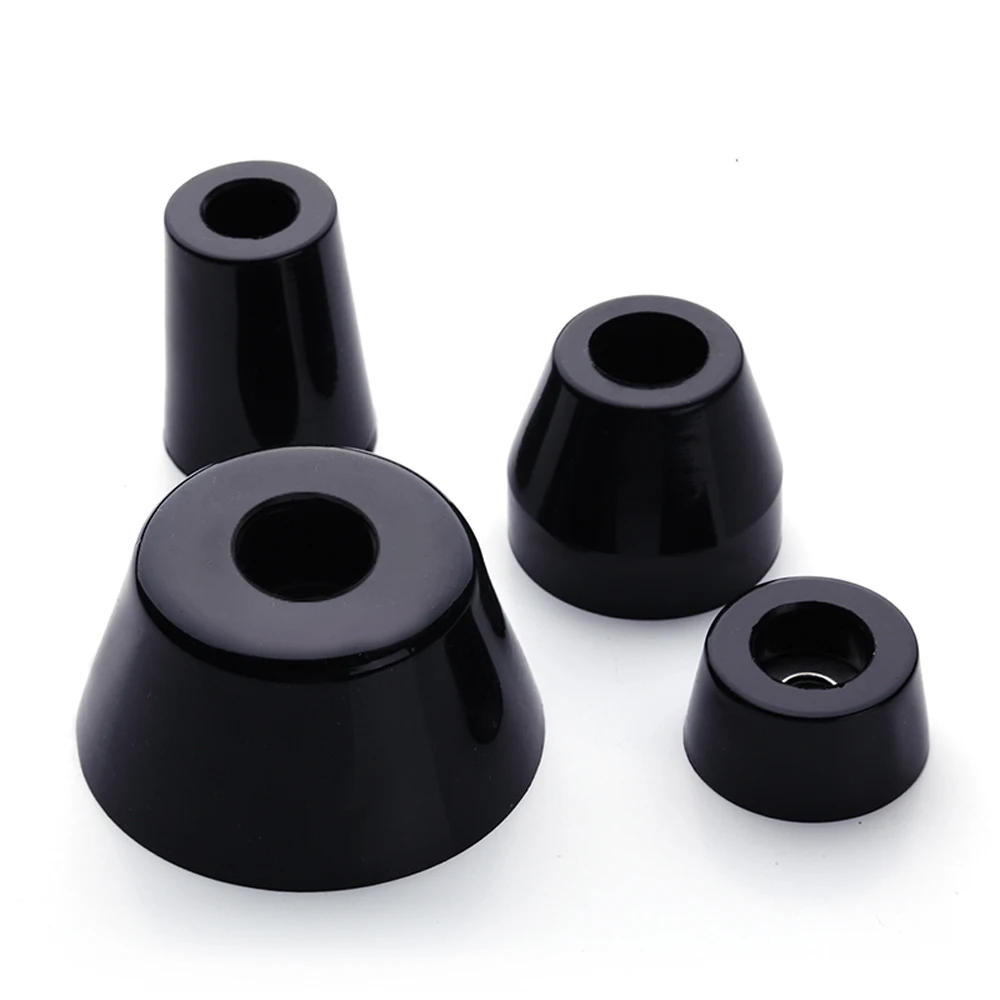4pcs Black Rubber Feet with Washer Conical Anti Slip ​Shock Pad For Speaker Cabinets Flight Cases Furniture Floor Protector image 5