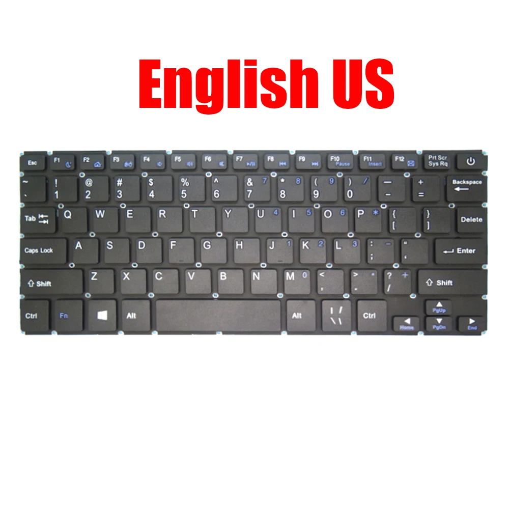 

US Laptop Keyboard For Evolve III For Maestro-EBook11 MEB116 MEB1164G64G4GW10 For Maestro-EBook11V2 2AWLG-MEB11V5 English New