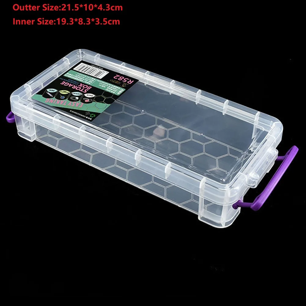Translucent Plastic Organizer Case with Dimensional Stability and Snap Closure for Hardware Stationery or Craft Items
