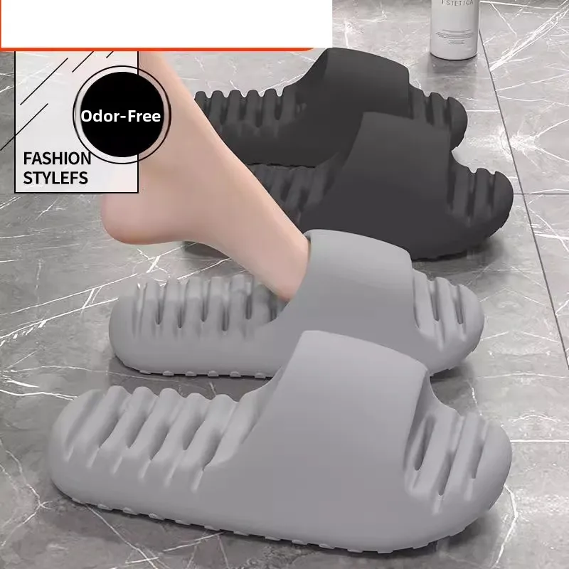 

Мужские тапочки для ванной, летние, новые, для дома, для душа, противоскользящие, дезодорирующие, быстросохнущие, с перфорацией, удобные, из ЭВА.