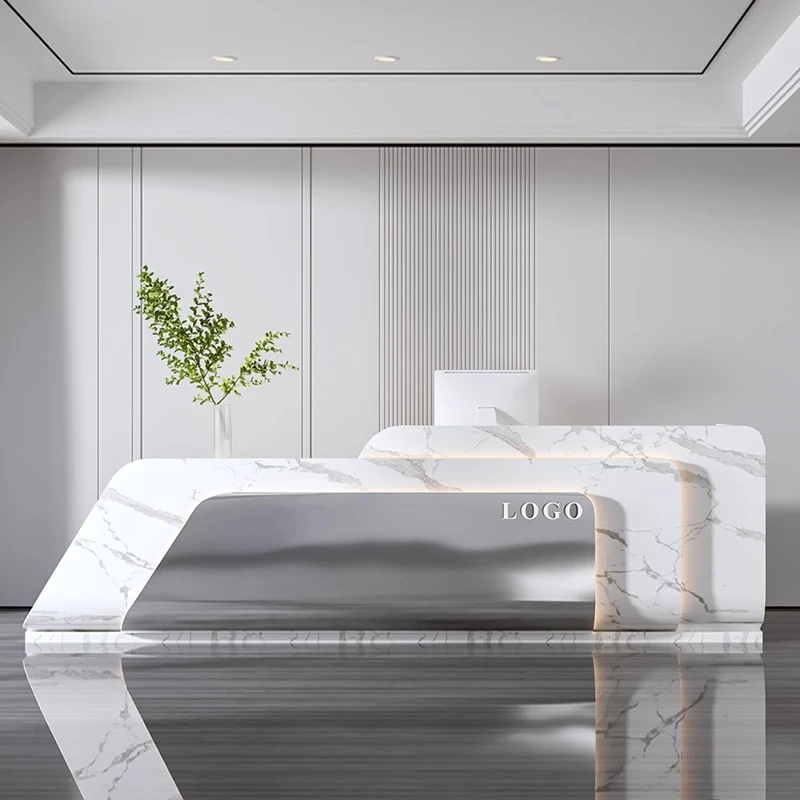minimalist baking paint reception desk Company Beauty Salon Pet Shop Customer center reception counter computer desk furniture