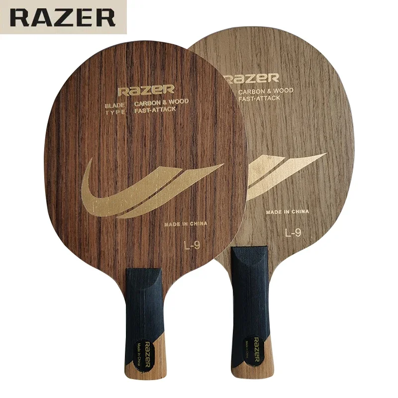 RAZER L-9 Table Tennis Carbon Blade for Beginner 5 Wood+2 Carbon Offensive Training Ping Pong Racket Blade Fast Attack and Arc