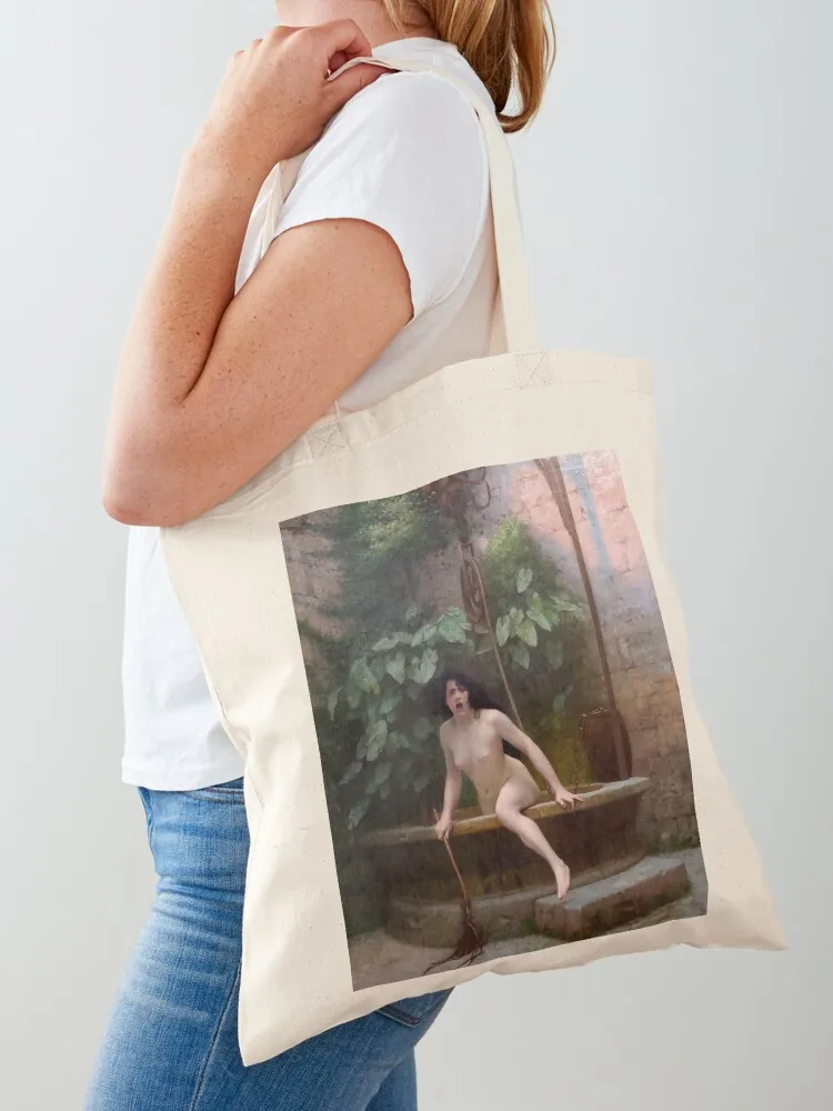 TRUTH COMING OUT OF HER WELL TO SHAME MANKIND - JEAN-LEON GEROME Tote Bag supermarket folding bag Women's shopper bag