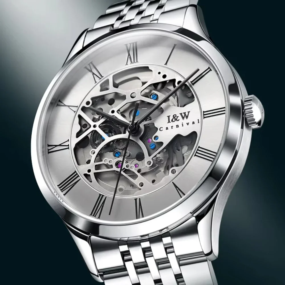 IW Carnival Mechaniczny Prosty Biznesowy Styl Automatyczny Mechanizm Luksusowe Marki Zegarki Męskie Akcesoria Męskie Wodoodporny Zegarek