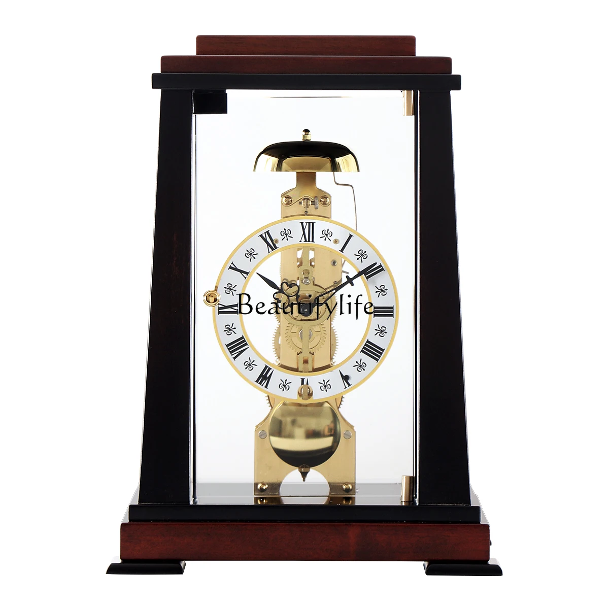 Clock European living room household light luxury decoration solid wood mechanical clock