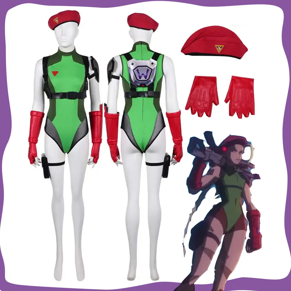 

Cammy Белый Косплей Костюм Для Ролевых Игр Игра OW Widowmaker Комбинезон Шляпа Перчатки Набор для Взрослых Женщин Хэллоуин Карнавальный Костюм Партии