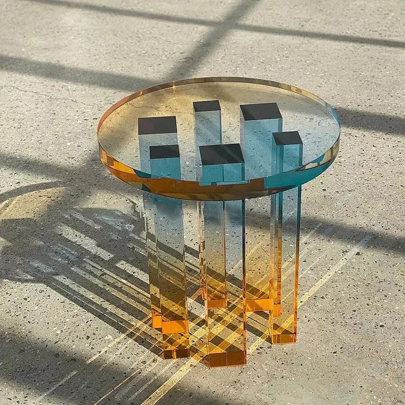 

Simple creative acrylic coffee table Internet celebrity living room gradually change color coffee table, side table