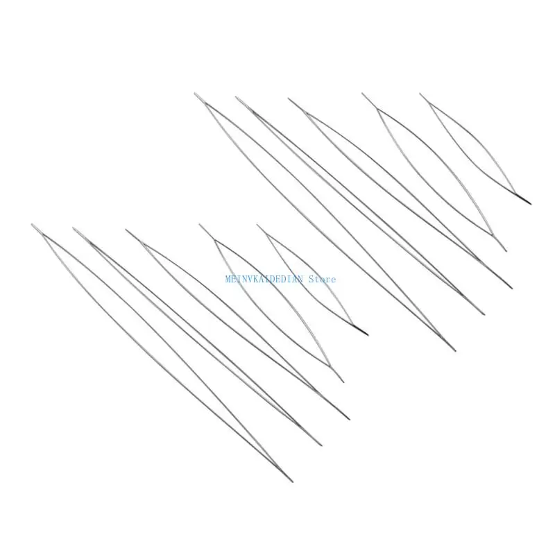 C1FE Split End Beading Needle Set High Carbon Steel Practical Jewelry Crafting Tools