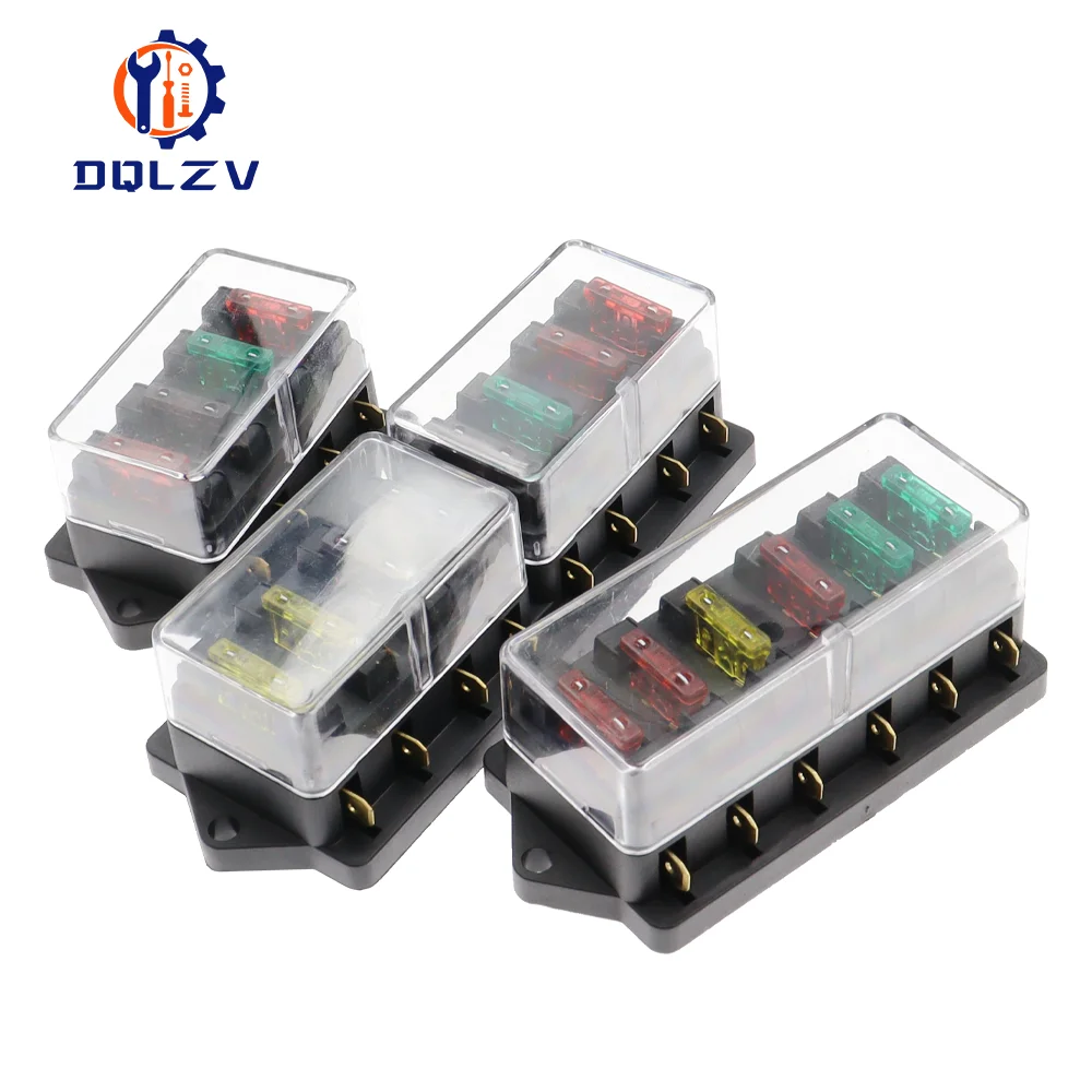 Circuit Standard 4/6/8/10/12 Way ATO Blade Fuse Box Plastic Cover DC12V 24V Car Fuse Block Holder with 3A-30A Fuses