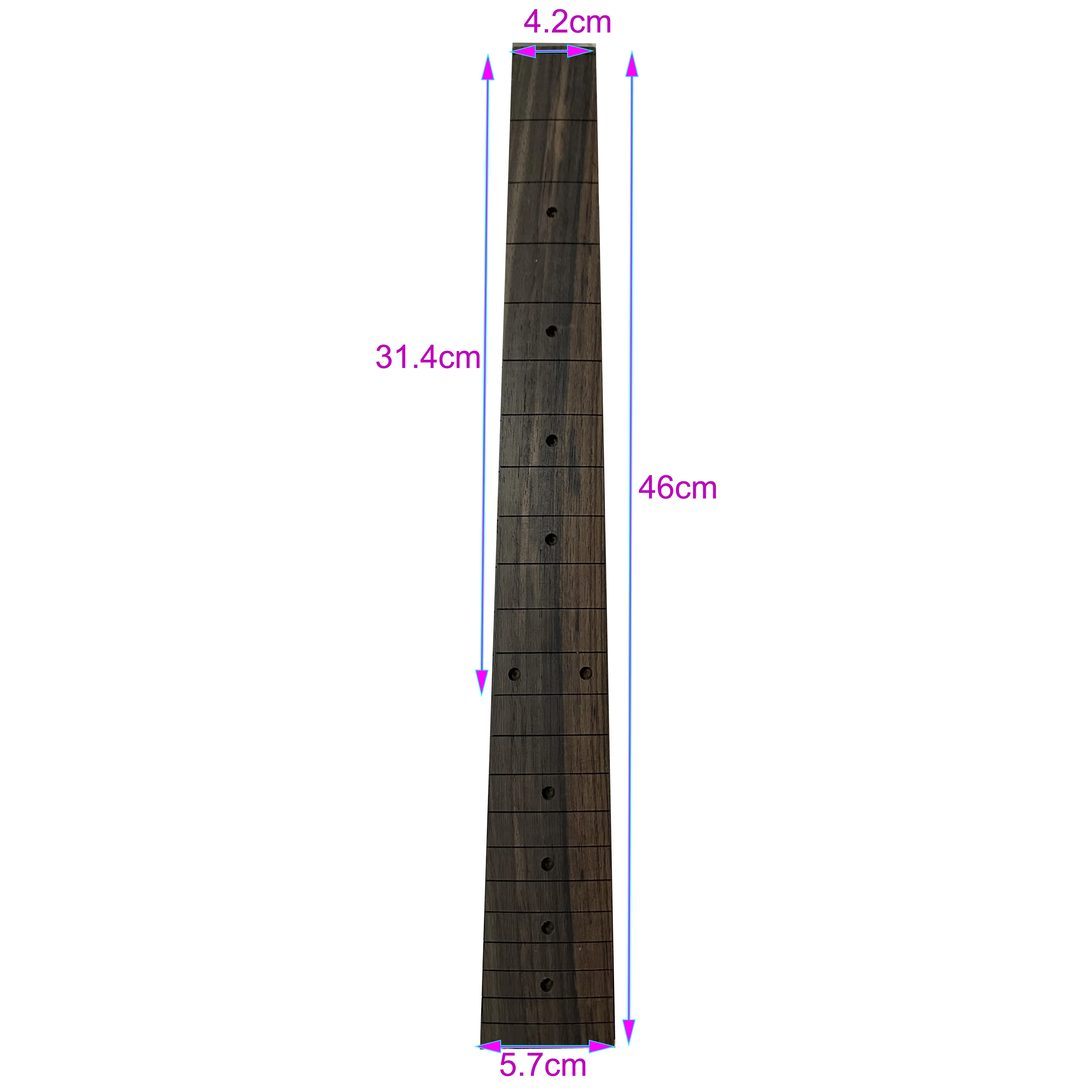 Rosewood Fretboard for Electric Guitar, 22 Fret DIY, Comfortable Neck Part,Smooth and Delicate,Fingerboard Tool,24.75 inch neck