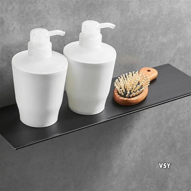 

2 металлических настенных полки, черные плавающие полки, стеллажи для ванной комнаты, настенные полки, настенные (40 см)