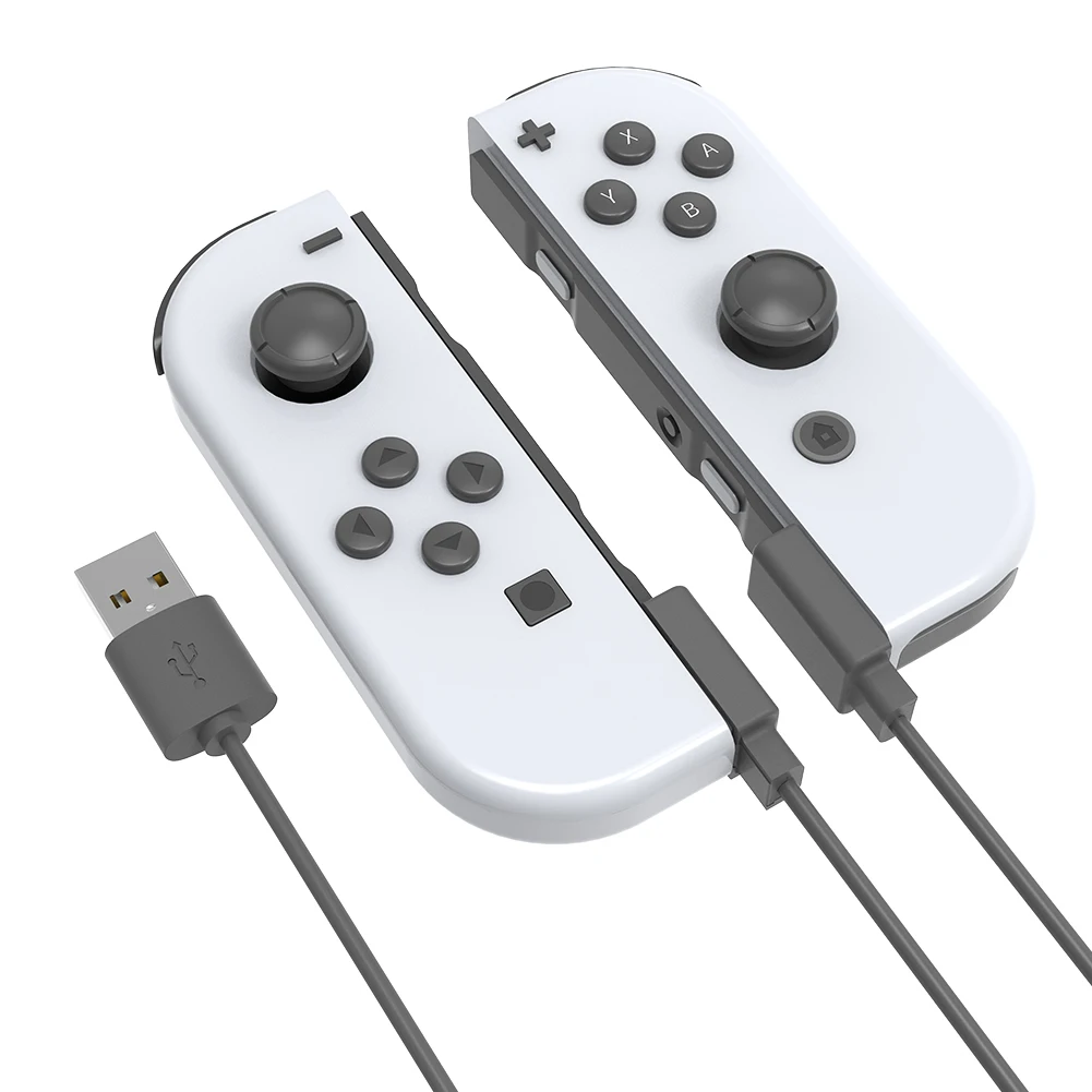 USB Charger Cable for Joycon Controller 2 in 1 Travel Charging Cables Charging Cord for Switch Controller Charger