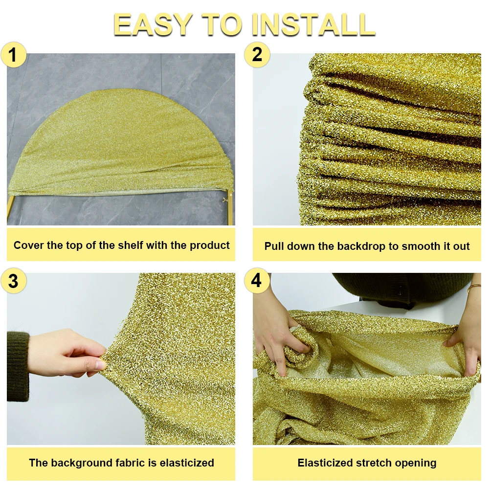 Mocsicka Shiny Arch Background Cover Sparkle Soft Baby Birthday Wedding Photo Backdrop Photography Decor Shooting Props Studio