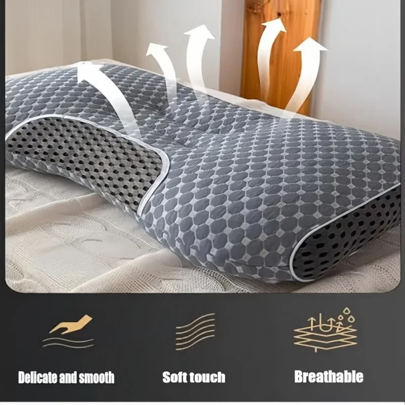Home Cervical Memory Pillow, Helps Sleep and Protects The Neck Home Pillow,Gray