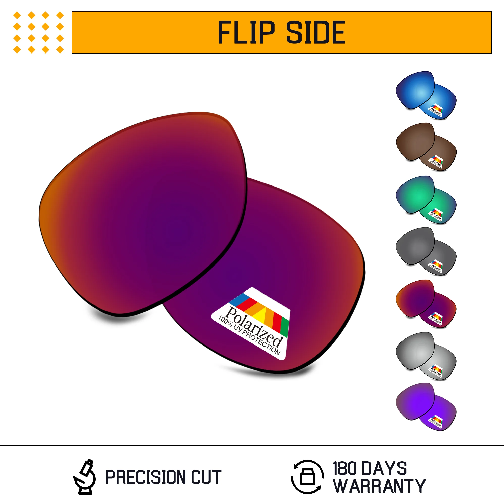 

Rarayvix Polarized Replacement Lenses UV400 Protective Compatible with Electric Flip Side Sunglasses