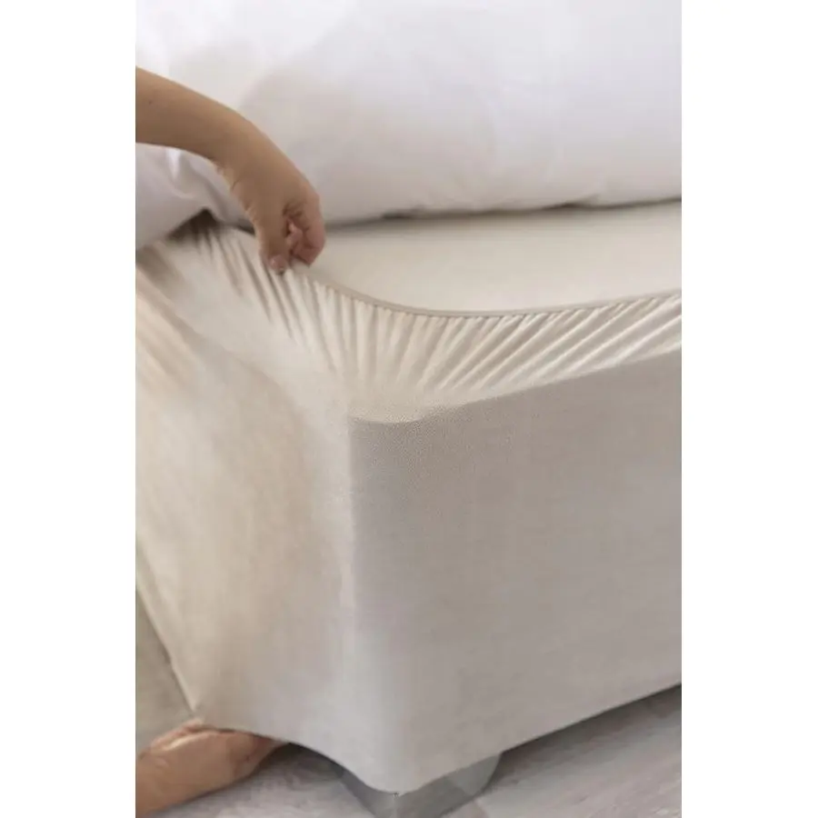 

Чехол для кровати Box Spring Cover: превратите свою кровать в новую с помощью этого полностью эластичного чехла из искусственной замши с растягивающимся покрытием по 4 сторонам, льняной, размер Queen.