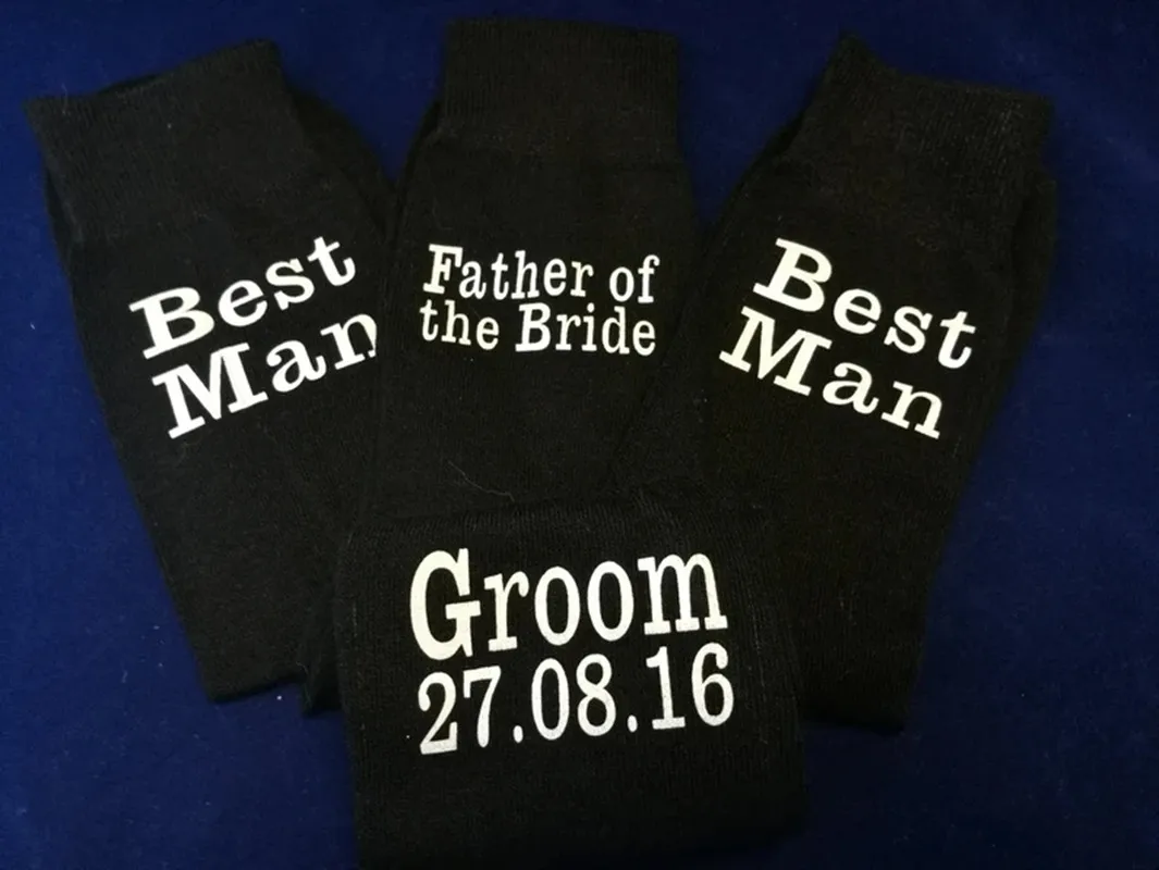 

Personalized Wedding Socks, Best Man Socks, Cold Feet Socks, Personalised Groom Socks, Page boy, Groomsman Gifts, Usher Gift