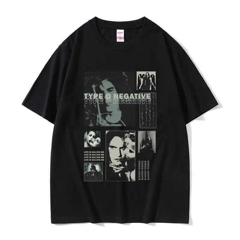 

Best Famous Rock Band Type O Negative Mugshot T-shirt Male Gothic Vintage Tshirt Men Women Fashion Casual Oversized Streetwear