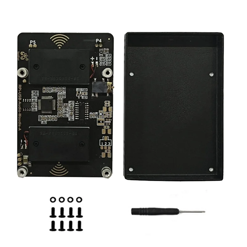 

USB-модуль звуковой карты HAT с чехлом для Raspberry Pi 5 с разъемом для наушников, зуммер, динамик для Rpi 5, запасные части, запчасти-ABIU
